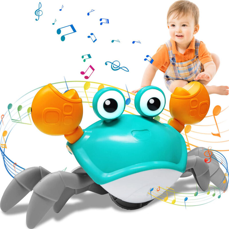 قابلة للشحن التعريفي الهروب crab الكهربائية الحيوانات الأليفة لعبة الموسيقى لعبة أطفال هدية عيد ميلاد الأطفال تعلم لتسلق لعبة تفاعلية