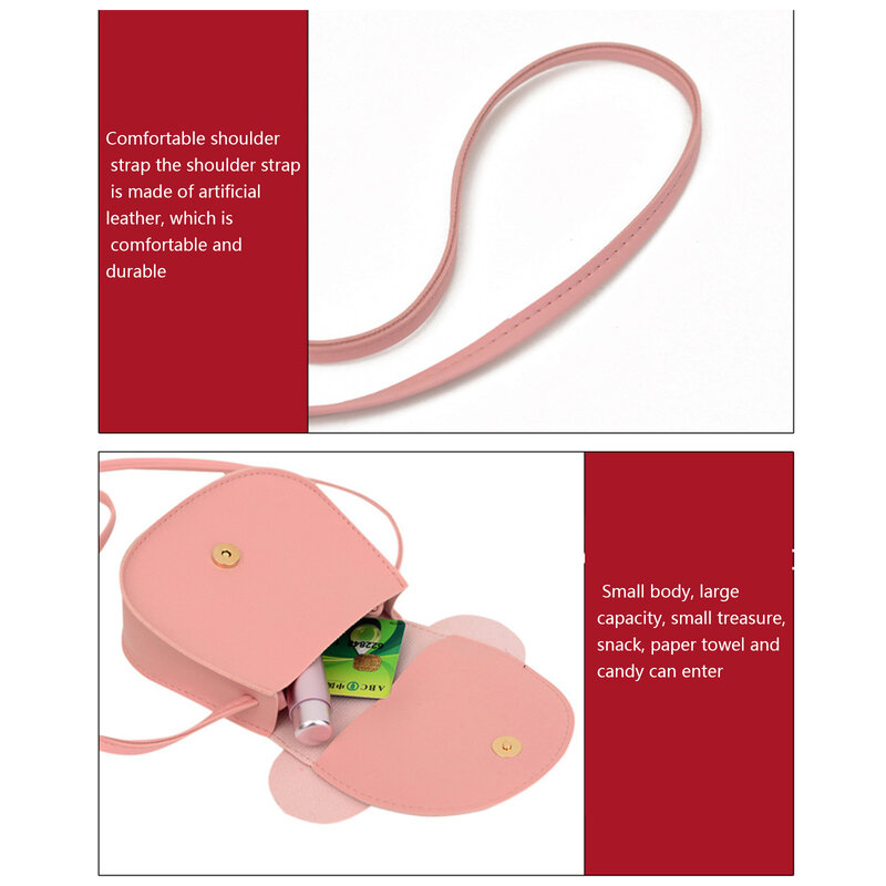 Baby Geldbörse Mädchen Cartoon Umhängetasche Niedliche Maus Ohr Bowknot Magnetische Snap Schulter Tasche mit Freies Verschiffen Tasche für Kindergarten