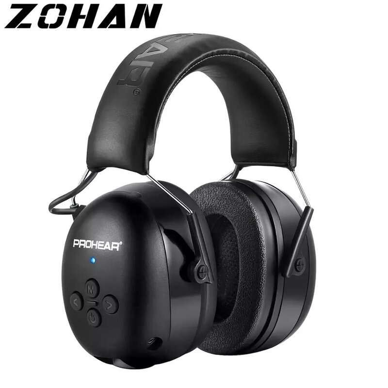 ZOHAN Electronic Headphone 5.0 Bluetooth Earmuffs Hearing Protection Headphones for Music Safety Noise Reduction Charging