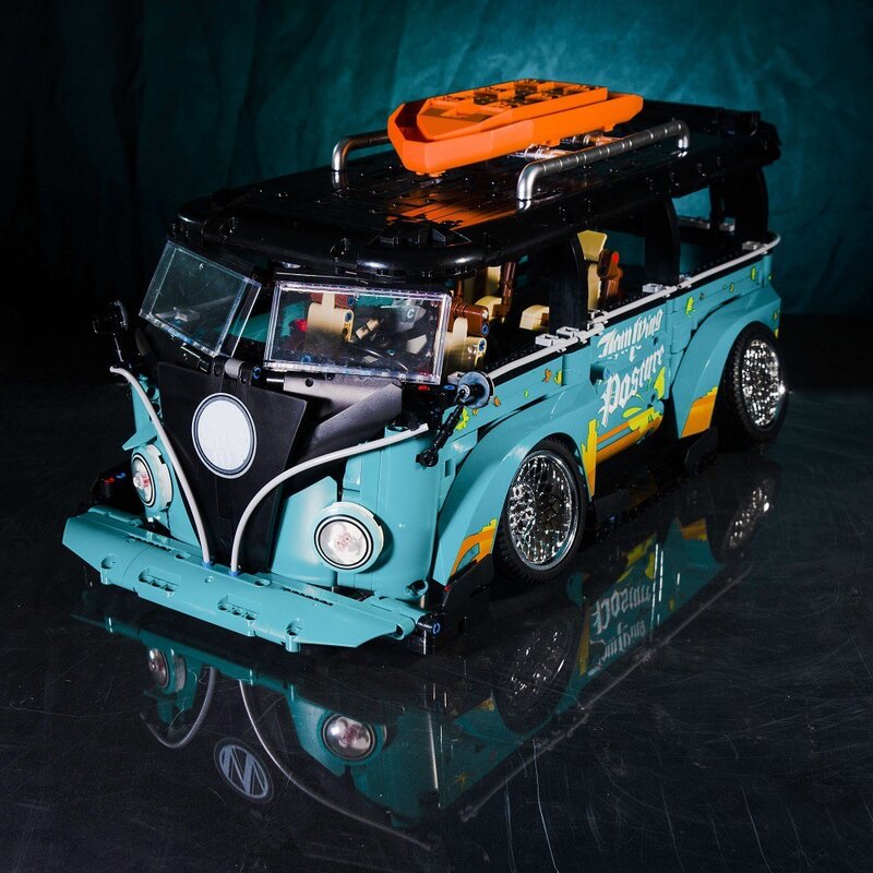 Mailackers-Coche de acampada de ciudad HellaFlush 1:10, modelo de bloques de construcción de furgoneta Camper creativa, piezas 2550, coche de juguete para niños, regalos