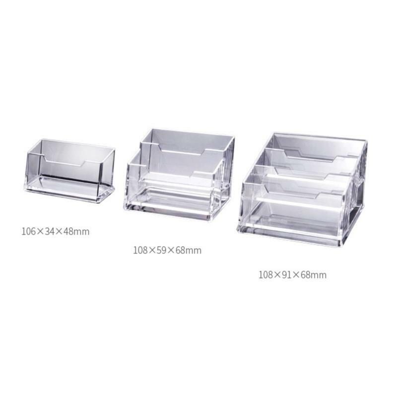 Clear Acrylic Desktop Business Card Holders Display Stands Transparent