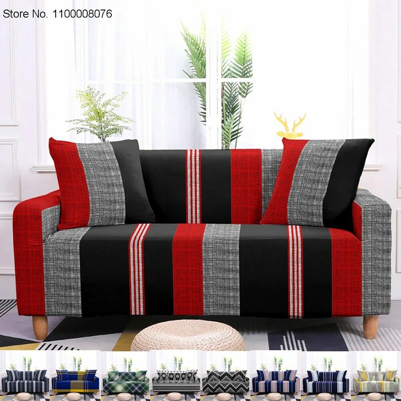 Fundas de sofá elásticas geométricas para sala de estar, cubierta de sofá en forma de L, necesita 2 piezas, Funda de sofá de esquina