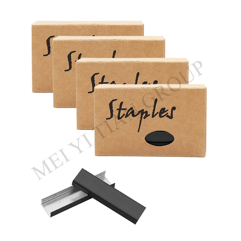 4 Kotak Staples Hitam Stapler Standar Isi Ulang 26/6 Ukuran 3800 Pokok untuk Perlengkapan Alat Tulis Kantor Sekolah
