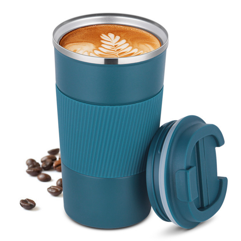 Koffie Vacuüm Cup Mok Met Antislip Case Roestvrij Staal Thermische Water Thee Thermo Fles Draagbare Reizen Geïsoleerde Tumbler
