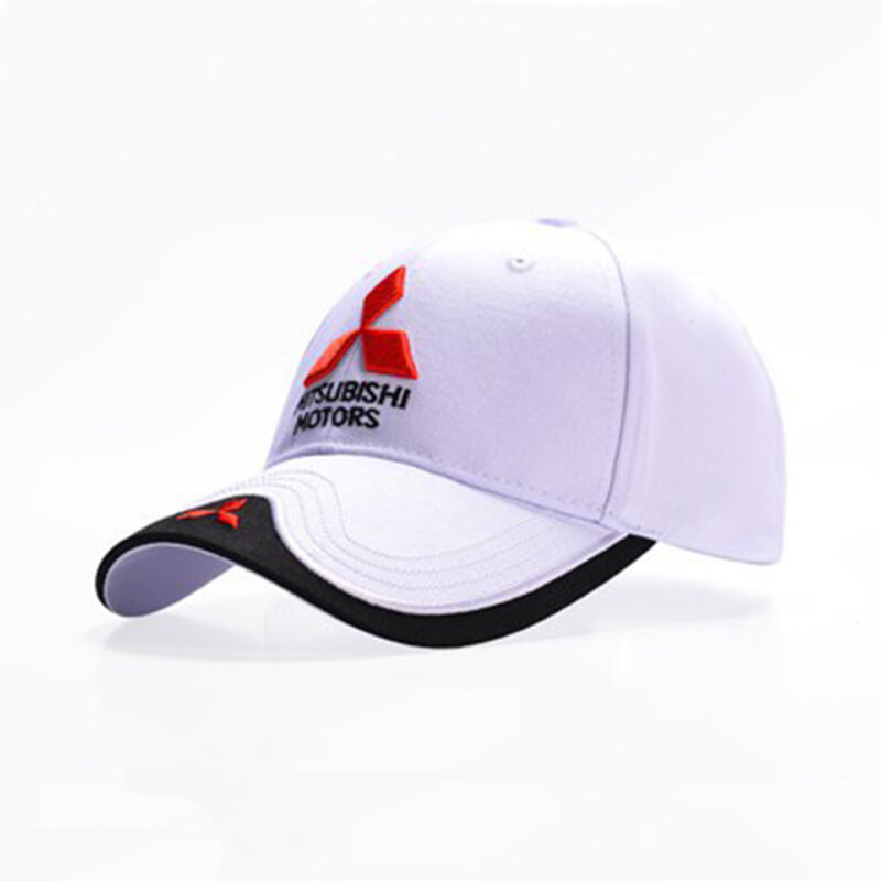 แฟชั่น3D Mitsubishi หมวกเบสบอลโลโก้รถ MMC Racing F Outdoor Breathable Snapback หมวกบังแดด Trucker หมวก Hip Hop 1 Gorras