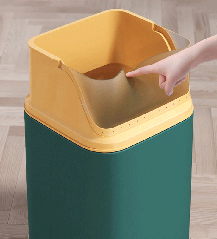 Joybosゴミ箱キッチン用正方形ゴミ箱バスルーム寝室防水大値プライバシー防臭小型ラウンドカバー