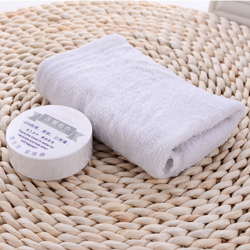 Toalha de algodão comprimido em água expandir portátil casa mágica limpeza facial toalha viagem ao ar livre pano toalhetes de papel tecido