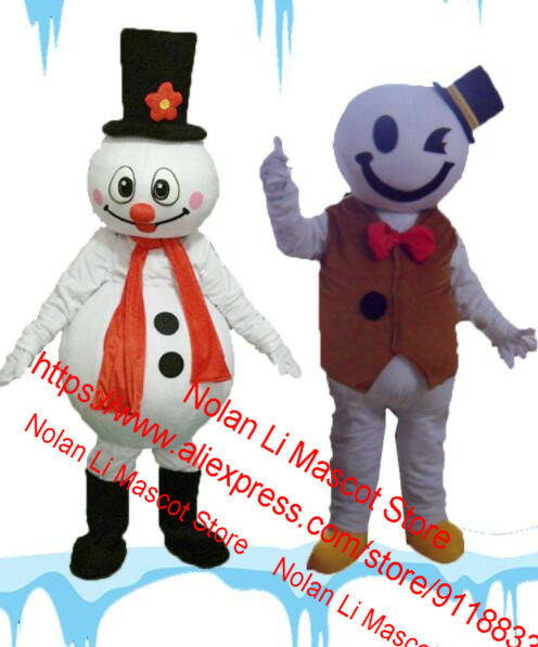 Hoge Kwaliteit Kerst Sneeuwpop Mascotte Kostuum Cartoon Set Rollenspel Dier Halloween Verjaardagsfeestje Volwassen Grootte Vakantie 150
