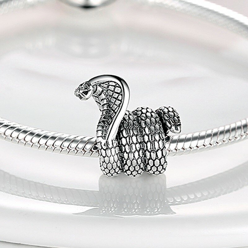 Breloque originale en argent regardé 925 pour bracelet Pandora, série animale, cheval, écureuil, éléphant, lama, renard, salle, bijoux, nouveau