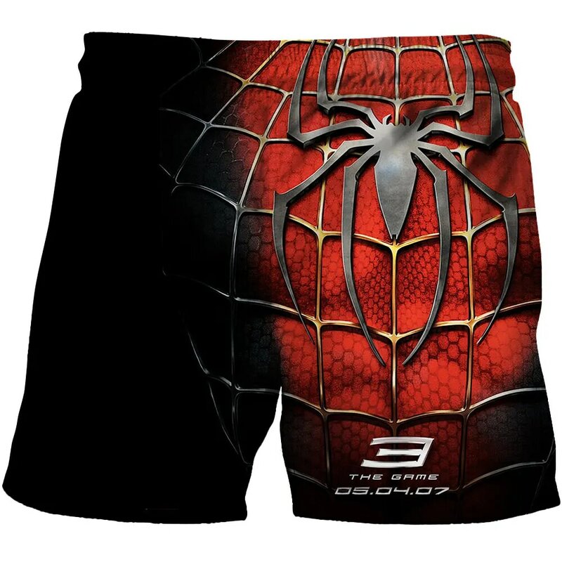 Marvel moda spiderman cosplay shorts super-herói hulk impresso calções casuais apto para ir praia shorts garoto menino/meninas calças de verão