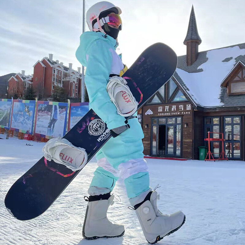 Зимний теплый комбинезон, мужские и женские лыжные костюмы, светоотражающая ветрозащитная куртка на молнии для занятий спортом на открытом воздухе, теплая спортивная куртка, комбинезон для фитнеса
