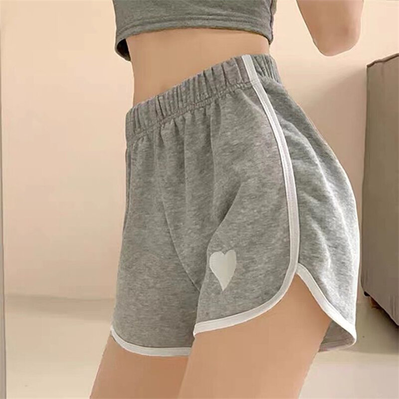 Casual home hot pants ins summer thin loose wide-leg embroidered love sports shorts