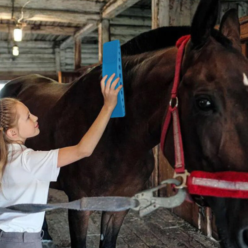 6in1 cavalo escova remoção do cabelo massagem escova kit de limpeza do suor purificador cavalos grooming cavalo derramamento ferramenta equestre suprimentos