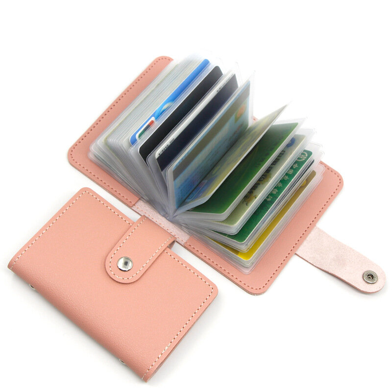 1pc PU Function 26 Bits Credit Card ID Card Wallet with Driver's License Slots Pack Business Credit Card Holder Bank Card Case