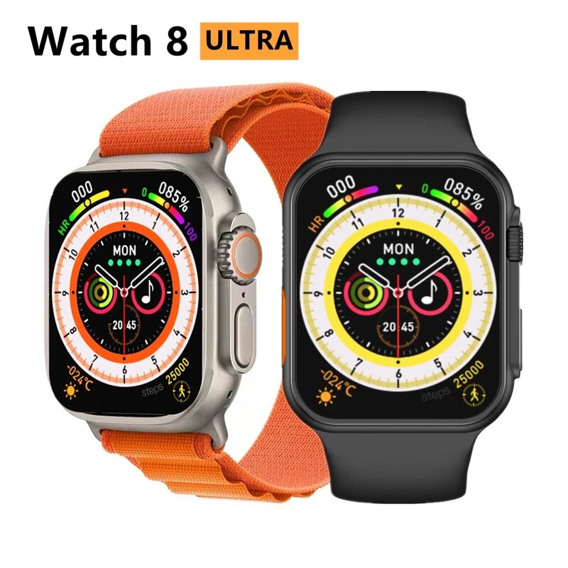 Smart Watch Ultra Series 8 NFC Access Control Unlocking Smartwatch Bluetooth Call IP68 HD Screen Waterproof Wireless Charging
