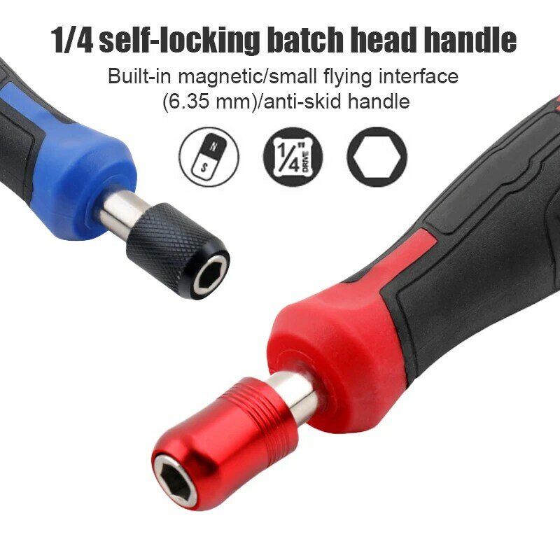 1pc 1/4'' Hex Screwdriver Handle Magnetic Screw Driver Bits Holder Self-Locking Adapter For Screwdriver Bits Socket Wrench Tools