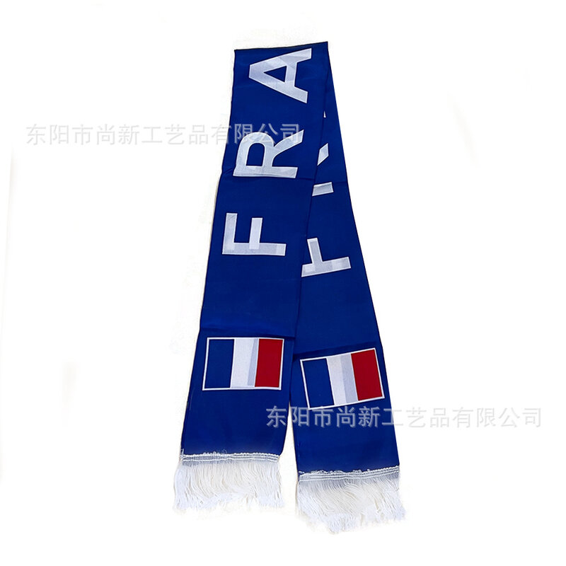 Germany, Italy, England, Spain, Brazil, France, Satin Polyester Football scarves SXWC01