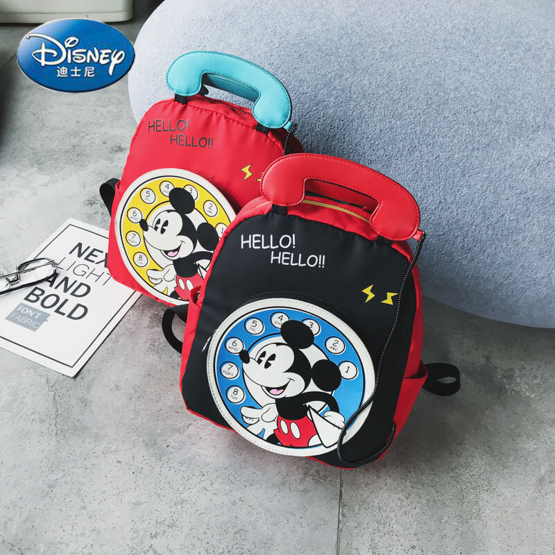Disney co-branded novo mickey crianças mochila de luxo marca estudante mochila de moda dos desenhos animados das crianças mochila leve