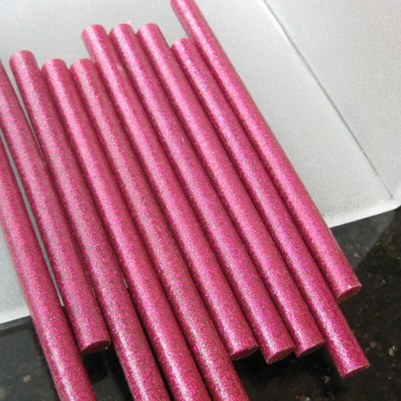 50 pçs quente derretimento portátil prático glitter cola varas diy ofício escritório para ferramenta elétrica arte adesiva mini aquecimento