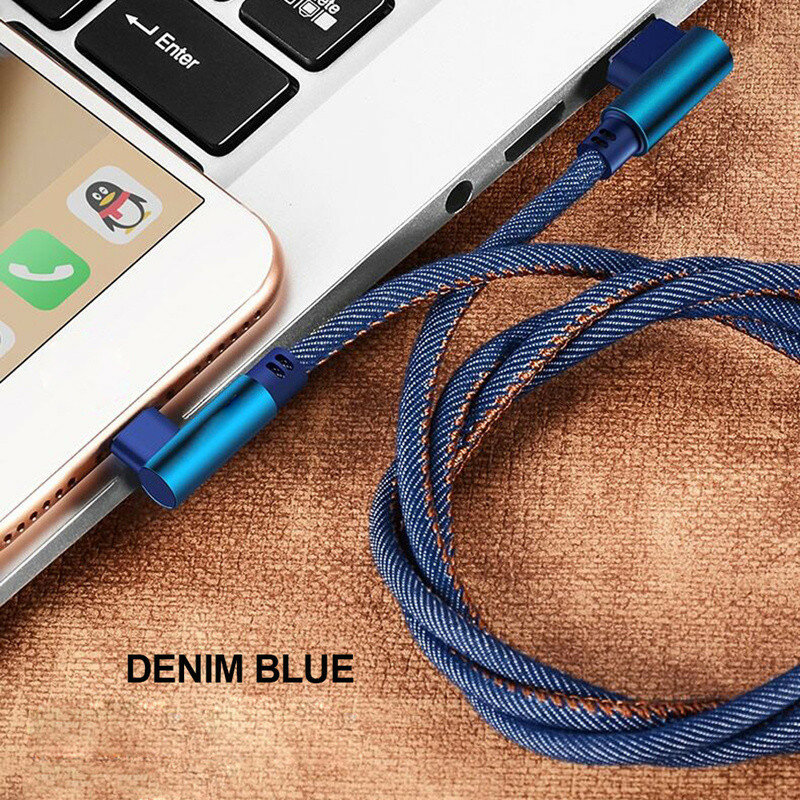 VOXLINK cavo Micro USB Denim cavo dati di ricarica rapida per cavi per telefoni cellulari Android Samsung/xiaomi/lenovo/huawei/HTC/Meizu