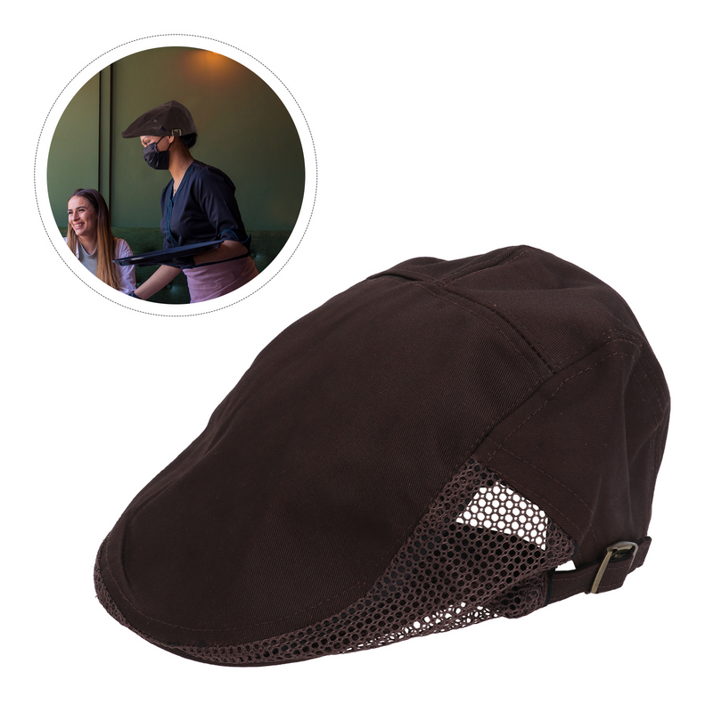 Bekerja baret seragam topi restoran pria topi hitam dapat disesuaikan BBQ memasak katun katering topi Vexil