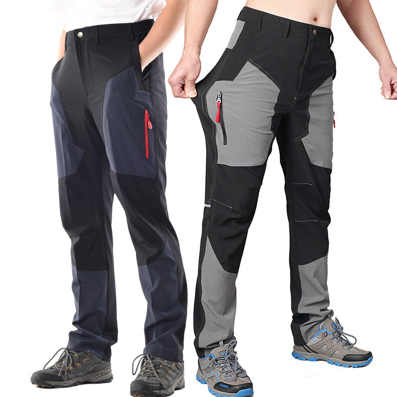 Calças para caminhadas masculinas leves calças respiráveis esportes ao ar livre verão trekking impermeável calças de secagem rápida elasticidade