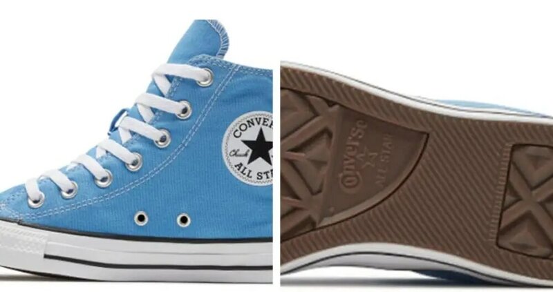 Zapatillas de Skateboarding auténticas Converse Chuck Taylor All Star unisex, plataforma de moda, azul, zapatos de tela altos
