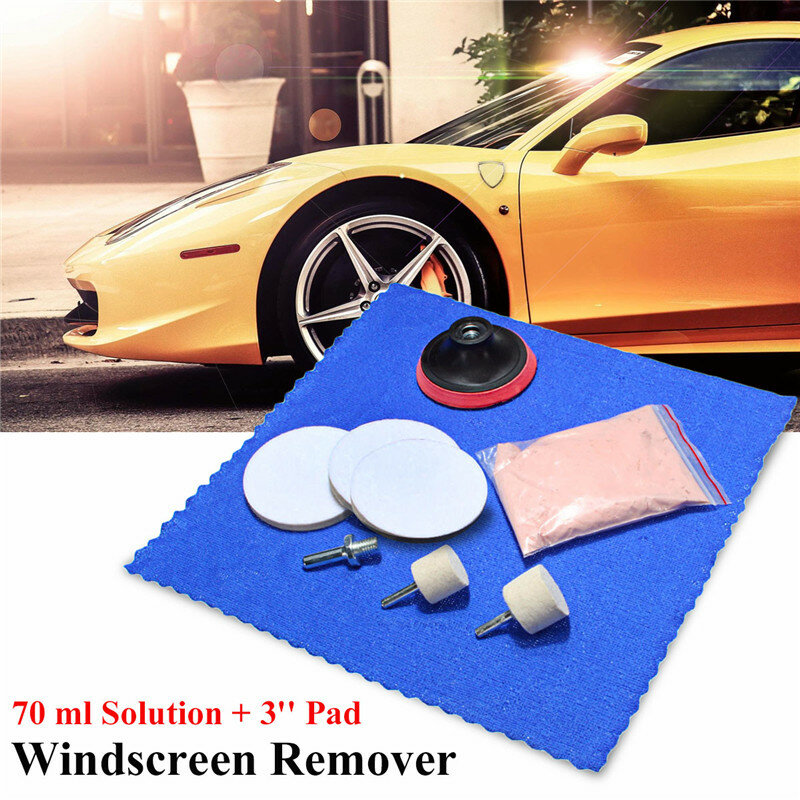 8Pcs Repair Glass Polishing Kit Cerium Oxide Powder For Car Windshields Fish Tank Watch Glass Scratch Remover Cleaning Tool