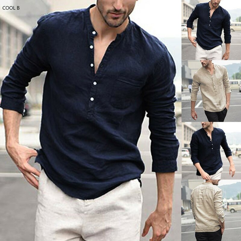 Lin Chemises pour Hommes Vêtements Chemise Homme Ropa Hombre Camisas De Hombre Camisa Masculina Blouses Roupas Masculinas Chemise D'été