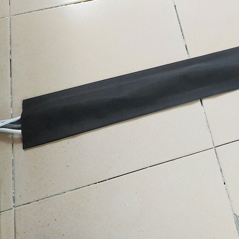 1 metr miękki kabel pokrowiec rękaw regulowany dywan na podłogę organizator do przewodów haczyk i pętla biuro organizacja domu zarządzanie 2022