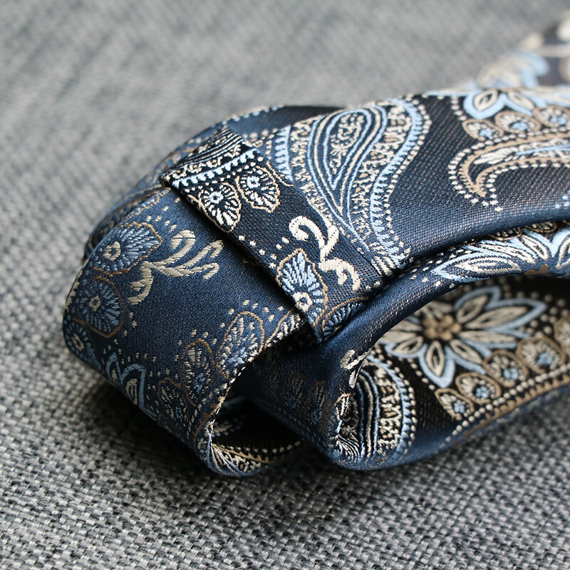 7CM Nam Dây Lụa Polyester Hoa Họa Tiết Paisley Form Đầm Suông Gravata Corbatas Cưới Kinh Doanh Cà Vạt Cổ Điển Đính Nơ Cổ Dành Cho Nam
