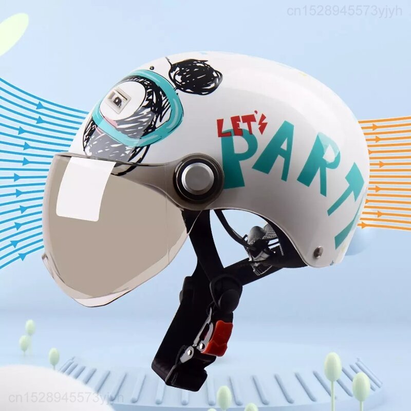 Youpin yema profissional para fora redondo capacete de carro elétrico ao ar livre bonito dos desenhos animados capacete para o menino e menina criança equipamentos de proteção