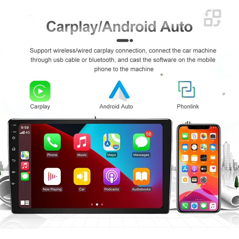 Jiulunet para toyota land cruiser 200 11 2015 - 2020 carplay ai voz rádio do carro multimídia player de vídeo navegação gps android