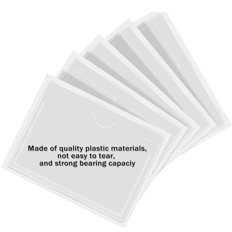 30Pcs Self-Adhesive Business Card Pockets With Top Open For Loading, Card Holder For Organizing And Protecting Cards
