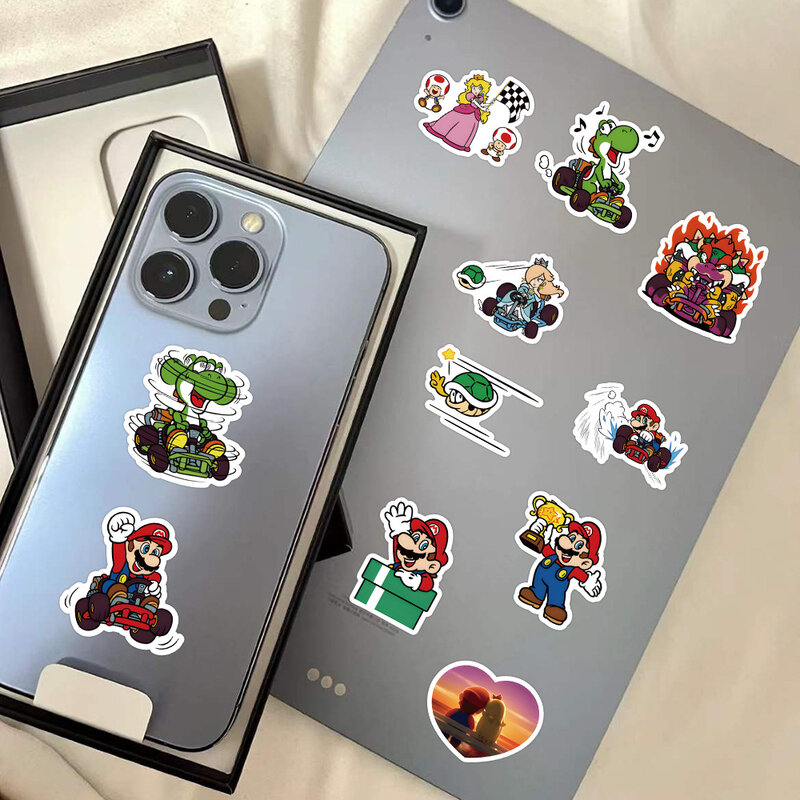 50 Anime Kawaii Super Mario Stickers Super Mario Cartoon Computer Mobiele Telefoon Ipad Water Cup Stickers Anime Stickers