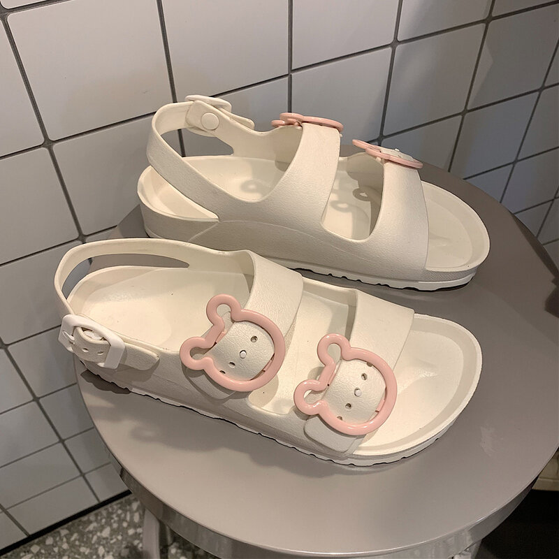 Korean Rabbit Sandals Women 2022 New Platform Sandals Summer Shoes Women Heels Lightweight Wedges  Shoes Platform Sandals