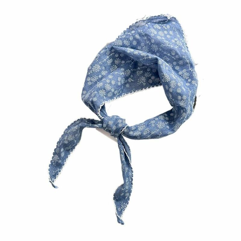Schals Zubehör Kopftuch Band Hals Krawatte Sonnencreme koreanischen Stil Schals Blumen druck Schal Dreieck Schal Haarband