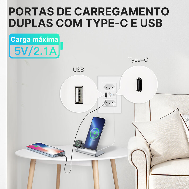 Tomada de parede WiFi inteligente, plugue elétrico padrão brasileiro, carregador USB tipo C, 10A, controle separado, controle remoto, 100-240V
