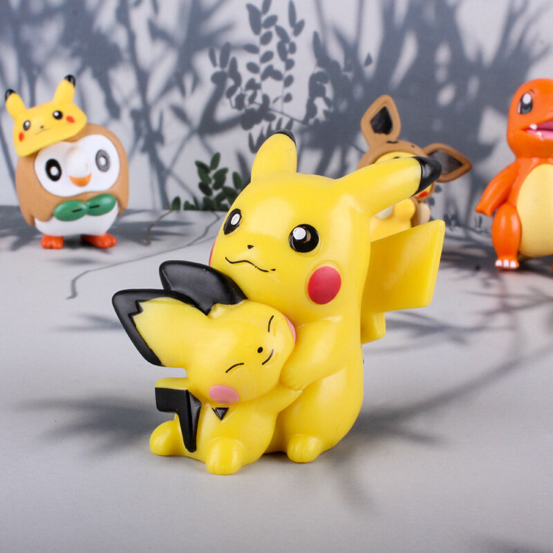 7 rodzajów Pokemon oryginalny Tomy Model figurki lalki zabawki Pokemon Pikachu Model kolekcjonerski dziecko prezent urodzinowy Pikachu figurka