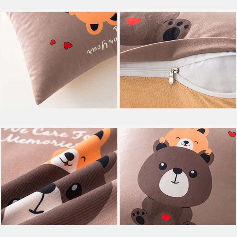 우주 비행사 인쇄 블랙 패턴 애니메이션 베개 케이스 침대 짧은 플러시 수면 베개 쿠션 어린이 베개 커버 쿠션