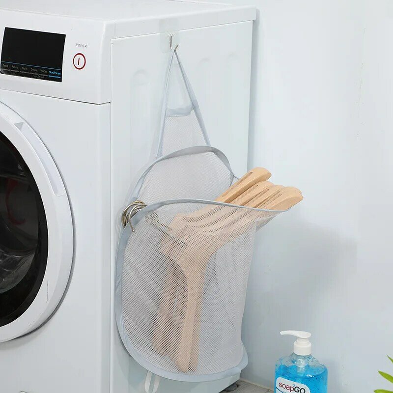 Household Wall Mounted Laundry Basket Dirty Laundry Hamper Collapsible Kids Toys Sorter Organizer Bathroom Clothes Storage Bags