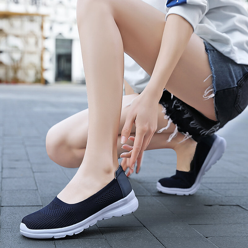 Strongshen รองเท้าวัลกาไนส์ส้นเตี้ยสำหรับผู้หญิง, รองเท้าแฟชั่นรองเท้าผ้าใบตาข่ายระบายอากาศได้ดีรองเท้าผู้หญิง