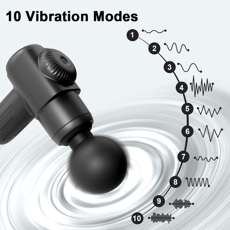 Tongkat Sihir AV Portabel Mini Kuat 10 Kecepatan Vibrator Stimulator Klitoris Wanita Mainan Seks Pemijat Tahan Air untuk Wanita Dewasa