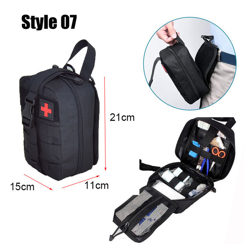 EDC حقيبة متعددة الاستخدامات حزام خصر حزمة سترة صيد أدوات الطوارئ حزمة في الهواء الطلق الطبية الإسعافات الأولية التخييم بقاء الحقيبة