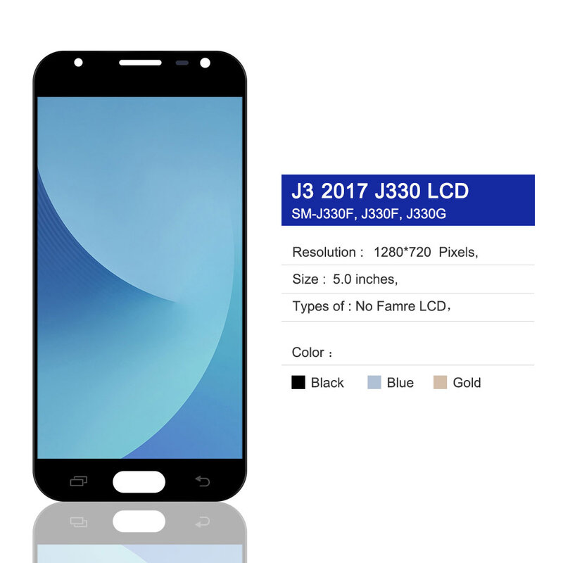 Pantalla táctil Original de 5,0 pulgadas para Samsung J3 2017, montaje de digitalizador, repuesto para Samsung J3 LCD J330 J3 Pro J330FN LCD