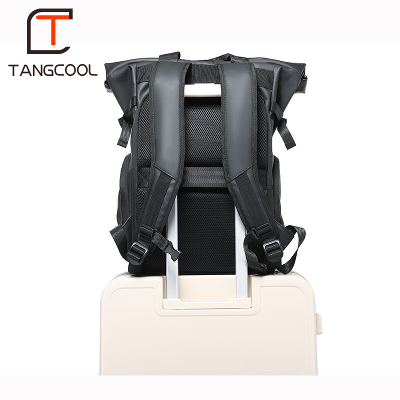 TANGCOOL – sac à dos pour hommes pour ordinateur portable 15.6 pouces, multifonction, mode, grande capacité, étanche, pour voyage, école, week-end, Mochila