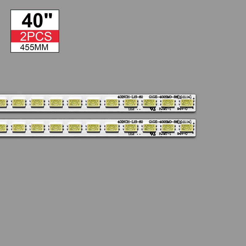 Tiras de retroiluminación LED para lámparas de TV, reglas de 40 pulgadas, l1s-60, G1GE-400SM0-R6, para hannstree HSG1211, 2011SGS40 5630 60 H1