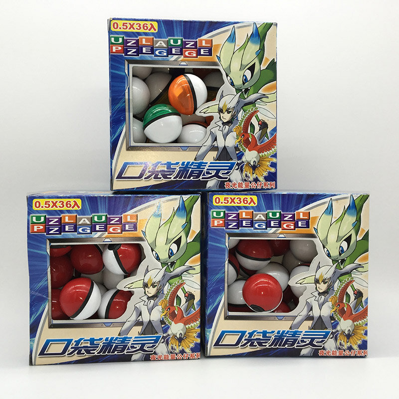 36 sztuk Pokemon piłki z lalka Anime Cartoon figurka Pikachu Charmander Squirtle Snorlax Red Pokeball mieszanie Ball z pudełkiem