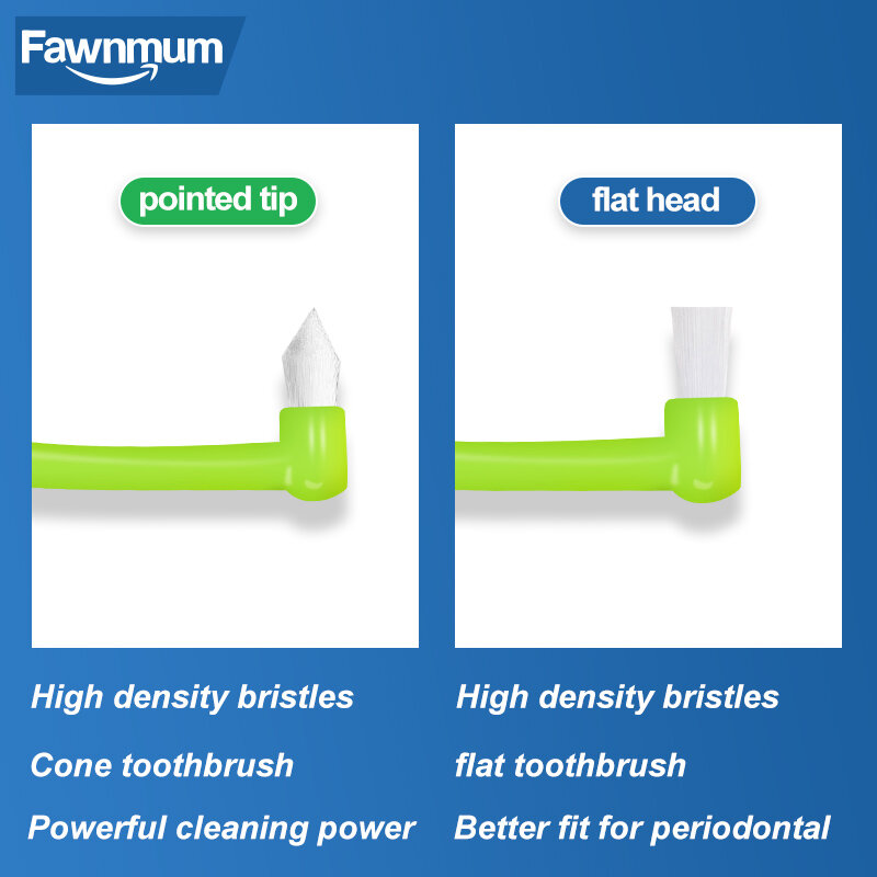 Fawnmum Cepillo Interdental Limpieza Dental Cepillos De Dientes Cepillos Interdentales Cepillo Dental Herramientas de Limpieza Dental Tratamiento de Abolladuras