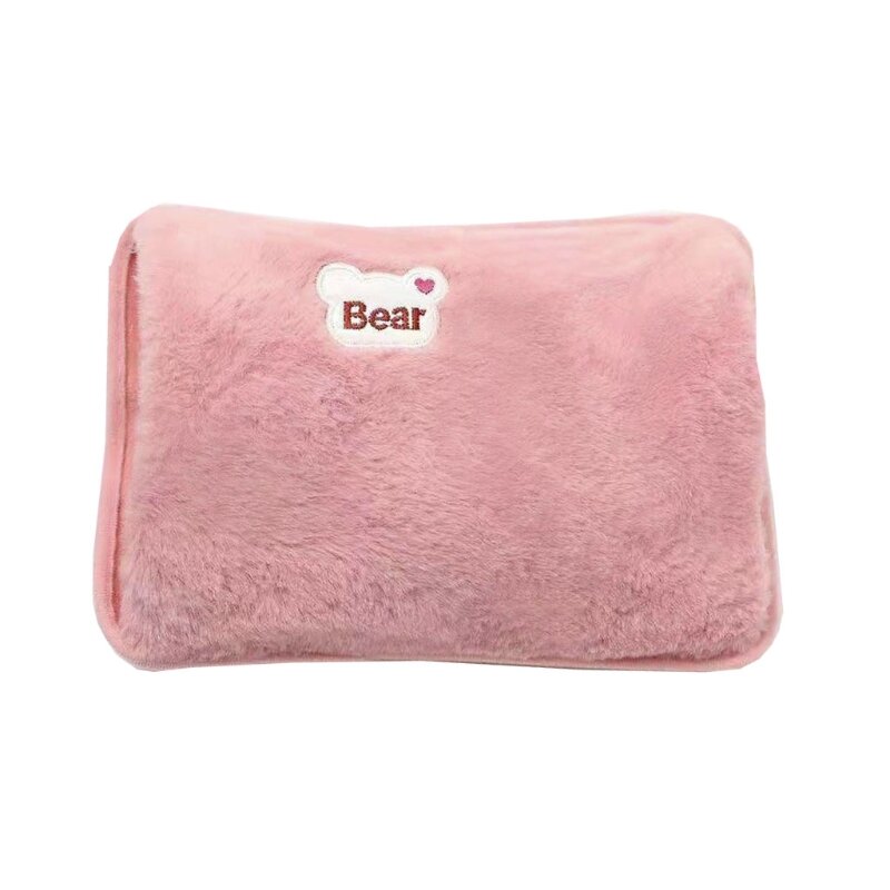 Электрическая сумка для горячей воды с мультяшным медведем, с USB-зарядкой, с теплым карманом для рук, для дома, спальни, офиса, сохраняет тепл...